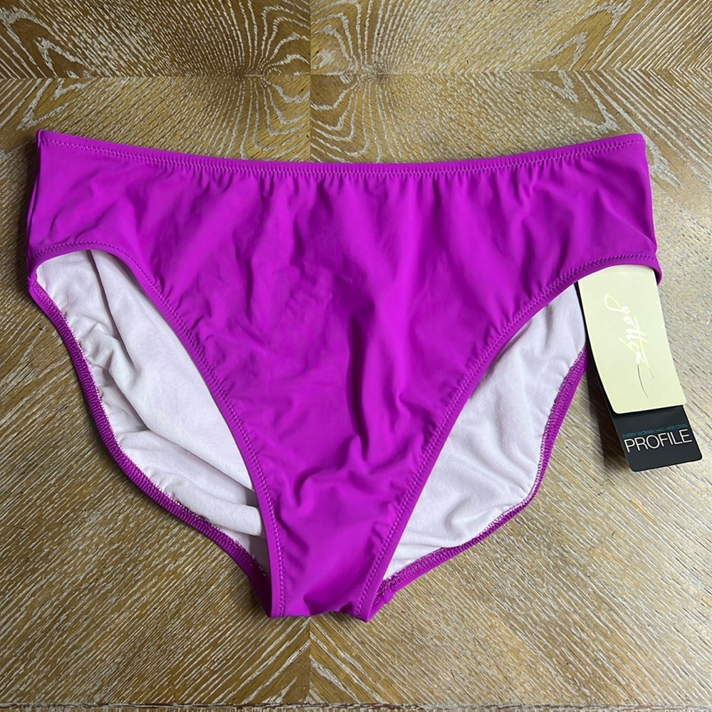 PROFILE BY GOTTEX Plus Size Warm Viola Swim Bikini Bottom 14